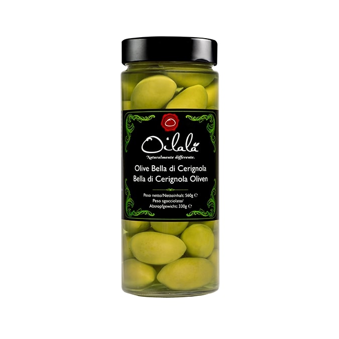 OILALA - BELLA DI CERIGNOLA OLIVES WHOLE 560G