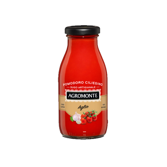 AGROMONTE - SAUCE GARLIC CHERRY TOMATO 260G พาสต้าซอสมะเขือเทศเชอร์รี่พร้อมกระเทียม - FERRARI THAILAND