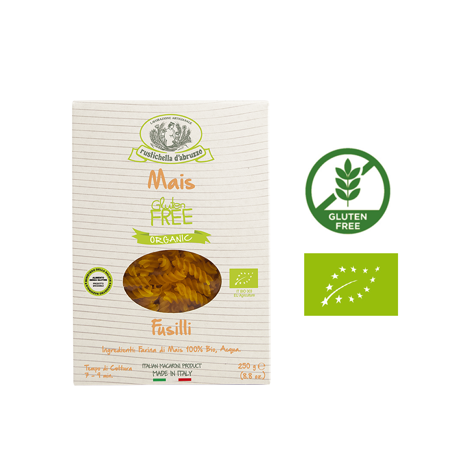 RUSTICHELLA - PASTA ORGANIC CORN FUSILLI 250G (GLUTEN FREE) - FERRARI THAILAND