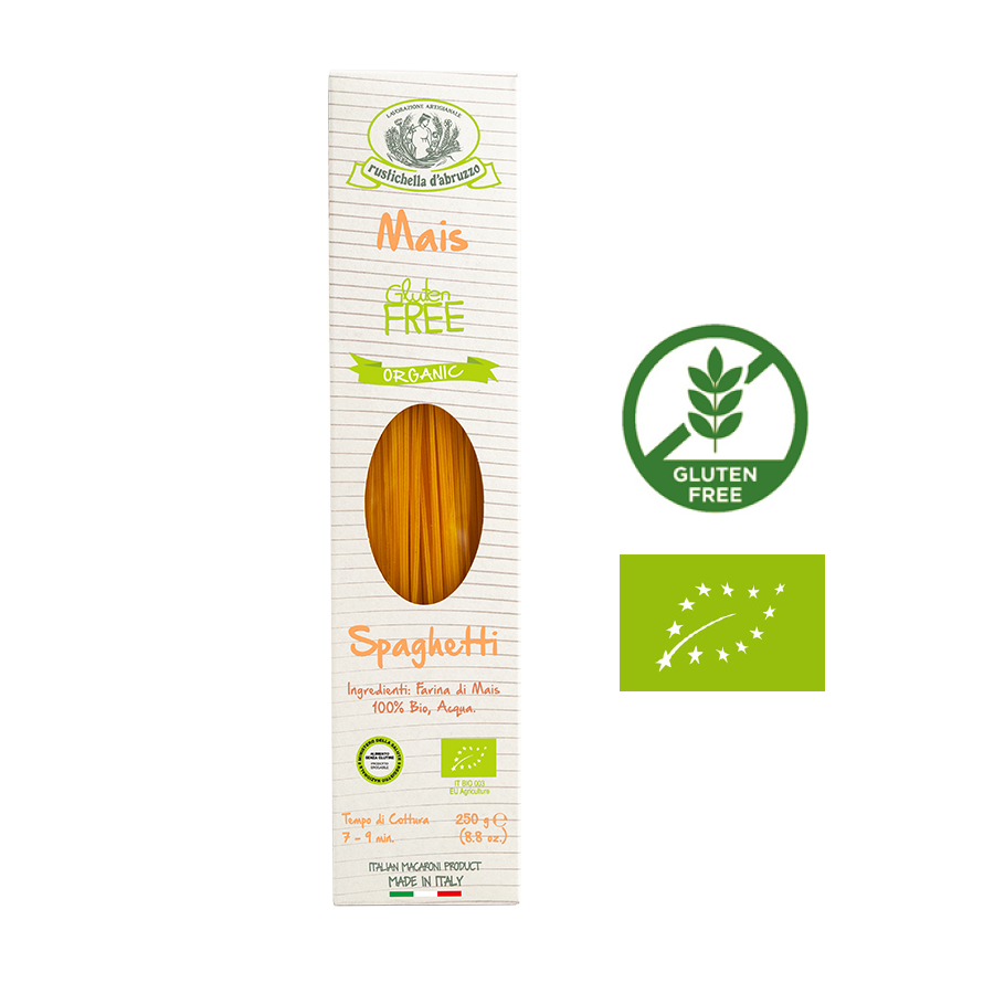 RUSTICHELLA - PASTA ORGANIC CORN SPAGHETTI 250G (GLUTEN FREE) - FERRARI THAILAND