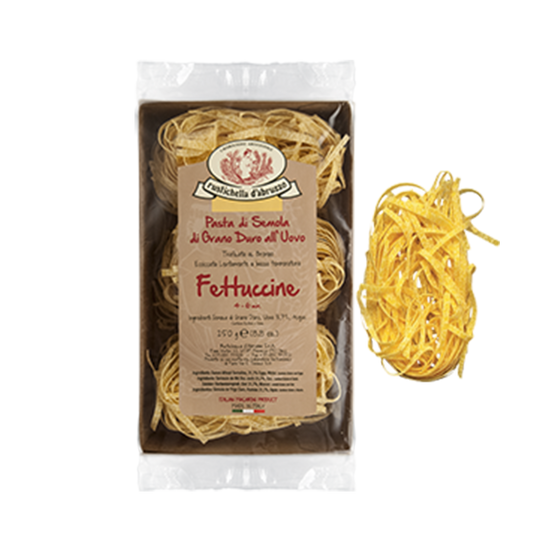 RUSTICHELLA - PASTA EGG FETTUCCINE 250G เฟตตูชินิ (เส้นพาสต้าไข่)