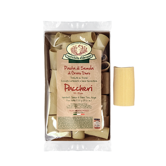RUSTICHELLA - PASTA CLASSICA PACCHERI 500G ปักเครี่ พาสต้า - FERRARI THAILAND