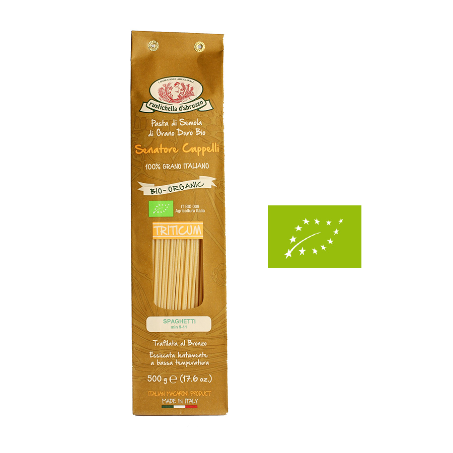 RUSTICHELLA - PASTA ORGANIC SEMOLINA SPAGHETTI 500G (SENATORE CAPPELLI) - FERRARI THAILAND