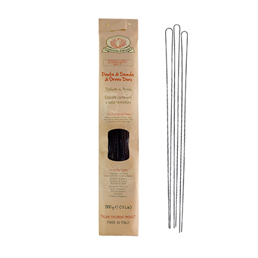 RUSTICHELLA - PASTA CLASSICA TONNARELLI BLACK SQUID INK 500G ทอนนาเรลลี่ (พาสต้าเส้นดำ)