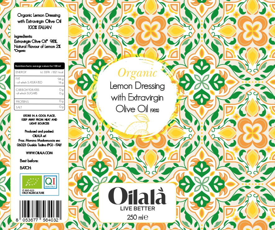 OILALA - EXTRA-VIRGIN OLIVE OIL LEMON 250ML