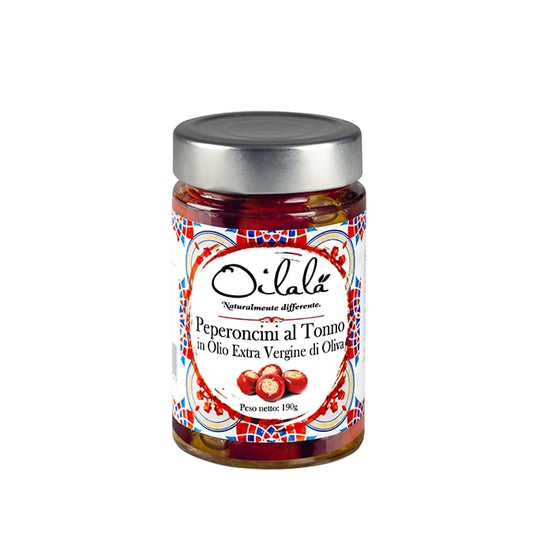 OILALA - CHERRY PEPPERS WITH TUNA IN EXTRA VIRGIN OLIVE OIL 190G