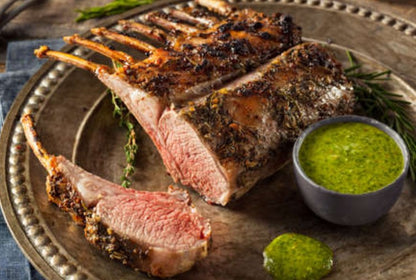 COASTAL LAMB - FRENCHED RACK CAP-OFF (480G-500G)  PRICE PER PC ซี่โครงแกะ นิวซีแลนด์ แช่แข็ง